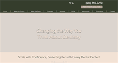 Desktop Screenshot of easleydentalcenter.com